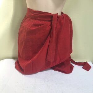 Tristan Vintage 90s Y2K 100% Silk Skort Wrap Skirt Side Ribbon Tie Drapey Mini 9
